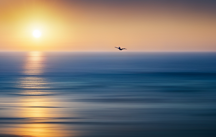 An image capturing the vast expanse of the ocean, with a luxurious cruise ship gliding through calm waters