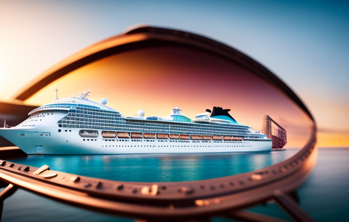 An image showcasing a luxurious cruise ship, adorned with vibrant decorations and surrounded by crystal-clear turquoise waters, capturing the anticipation of the thrilling updates and enhancements awaiting passengers on Carnival Cruise Line in 2023