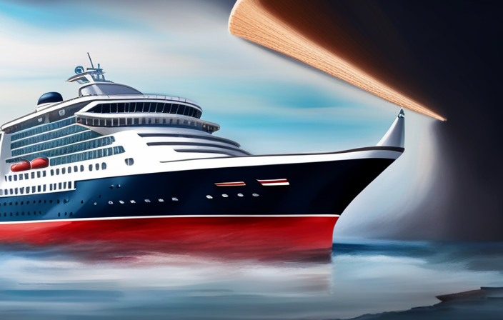An image showcasing a step-by-step guide on drawing a majestic cruise ship