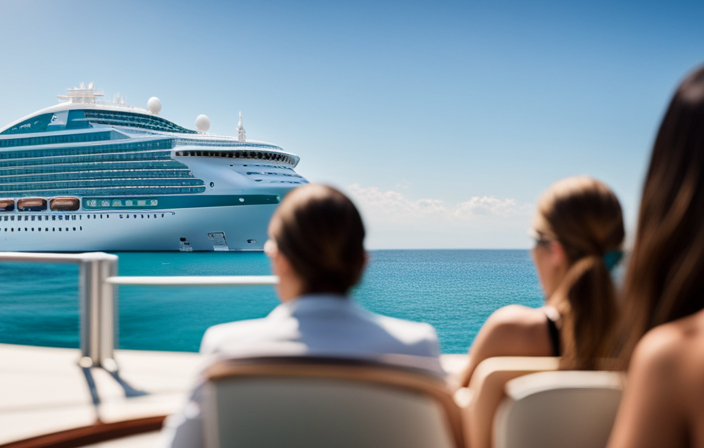 An image showcasing a sleek, state-of-the-art luxury cruise ship gliding through pristine turquoise waters, with sun-kissed deck lounges, cascading waterfalls, and panoramic glass windows revealing opulent interiors, inviting readers to embark on an extraordinary journey with Explora Journeys
