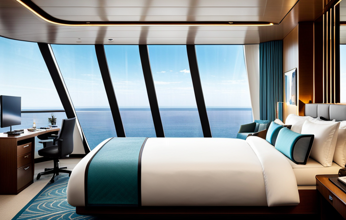 A captivating image showcasing the luxurious Stateroom on Norwegian Bliss