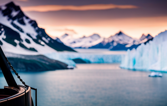 An image capturing the breathtaking beauty of Alaska's glaciers from the deck of Holland America's Eurodam