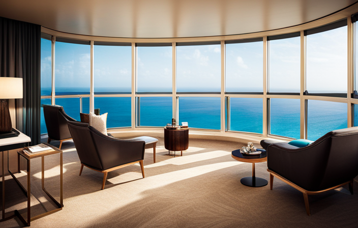 An image capturing serene luxury aboard the NCL cruise ship, The Haven