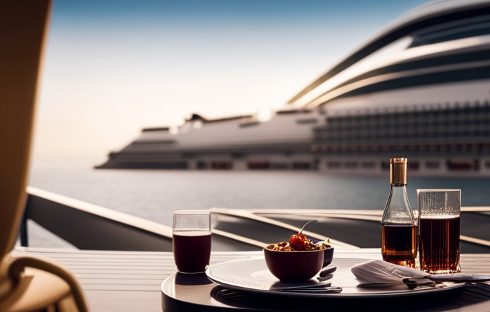 An image showcasing the grandeur of the MSC World Europa, adorned with luxurious features, towering decks, and a vast pool deck, as it embarks on its maiden voyage, becoming MSC's largest and most magnificent vessel
