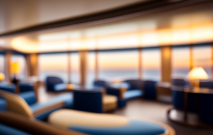 An image showcasing the vibrant and lively atmosphere of a Royal Caribbean ship, contrasting with the serene and elegant ambiance of an MSC Cruises vessel