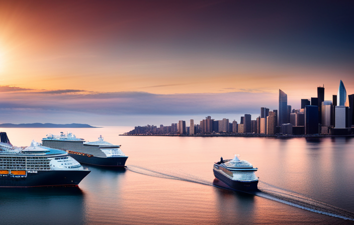 An image showcasing the grandeur of Royal Caribbean's Oasis Class ships, Symphony and Wonder
