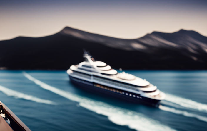 An image that showcases a sleek pilot boat guiding a majestic cruise ship through choppy waters, highlighting the boat's powerful engines, crew members in crisp uniforms, and the ship's towering presence, symbolizing the crucial role of pilot boats in ensuring safe navigation