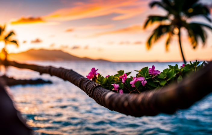 A vibrant image showcasing the bustling Lahaina harbor, adorned with enormous cruise ships majestically anchored against a backdrop of crystal-clear turquoise waters, swaying palm trees, and the iconic Lahaina Banyan Tree
