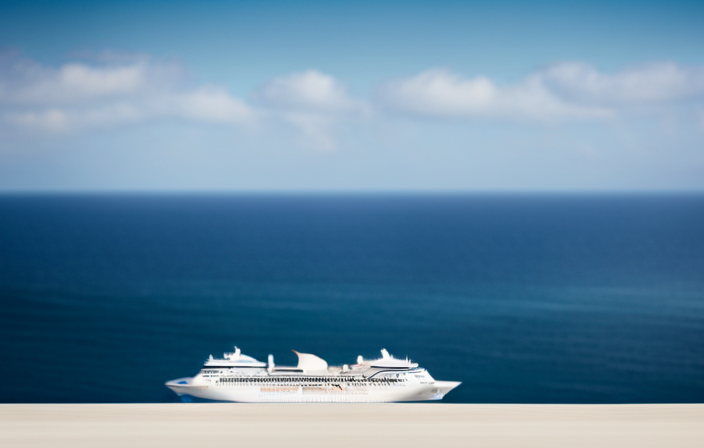 An image depicting a serene blue ocean with a massive cruise ship sailing gracefully on the horizon, juxtaposed with a clear blue sky where an airplane soars confidently, highlighting the question of safety between the two modes of travel