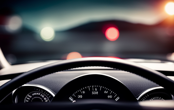 An image featuring a close-up of a car dashboard with a blinking cruise control light, surrounded by a dark and slightly blurred background, highlighting the uncertainty and confusion associated with the issue