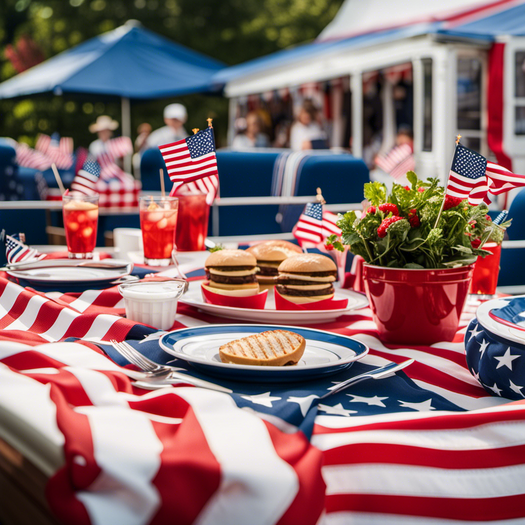 An image capturing the vibrant essence of Americana aboard the New American Countess