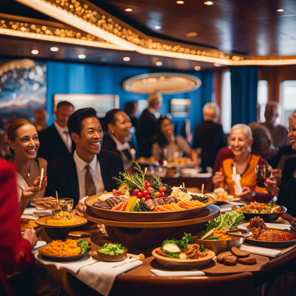 An image capturing the vibrant atmosphere aboard a Holland America Line cruise ship in Alaska