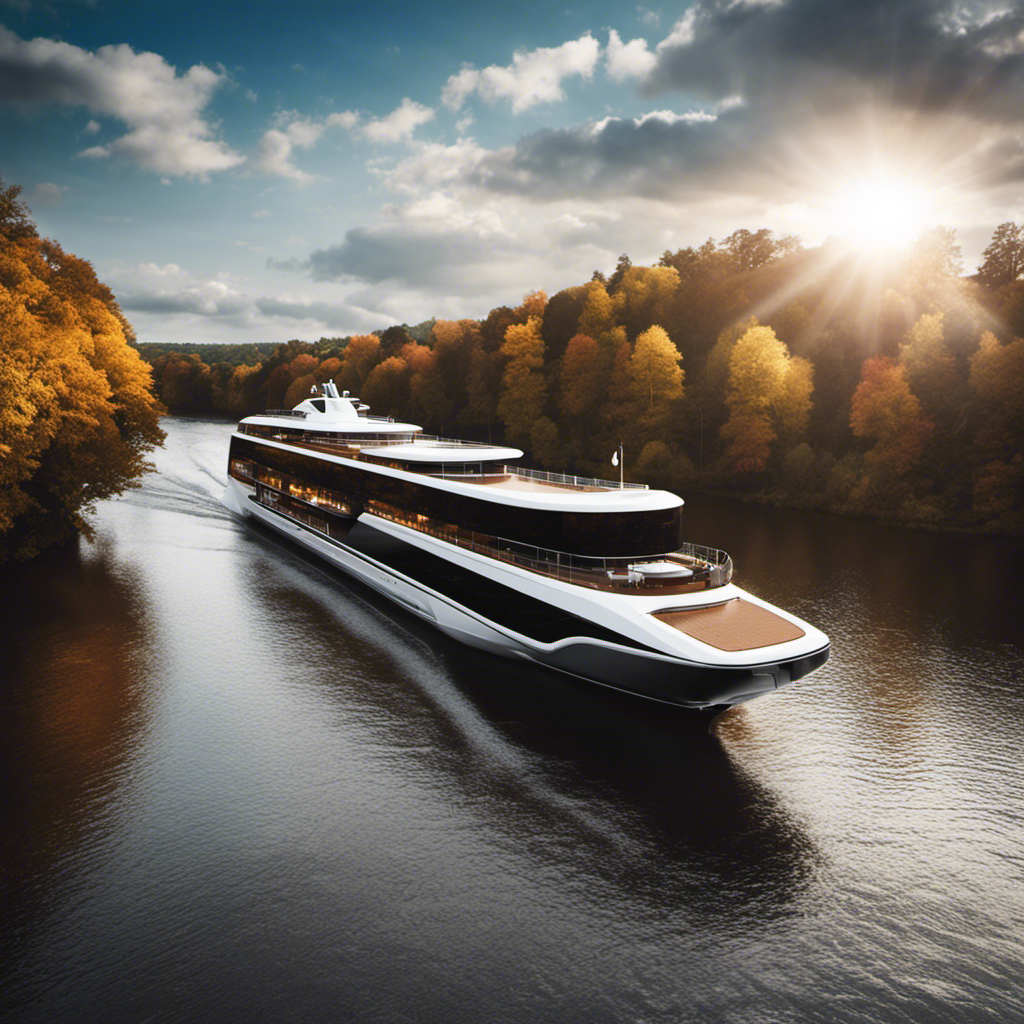 An image showcasing the remarkable AmaMagna, a luxurious river ship, brimming with elegance and innovation