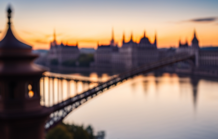 An image that showcases the enchanting cityscape of Budapest, with the majestic Chain Bridge gracefully spanning the Danube River, while historic landmarks like the Parliament Building and Buda Castle adorn the skyline