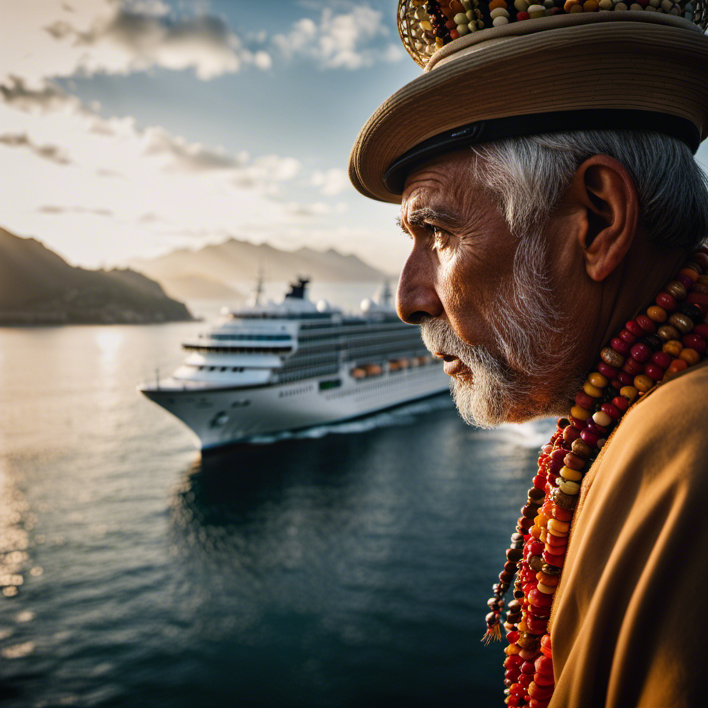 An image showcasing renowned photographer Steve McCurry capturing the vibrant interactions between Silversea Cruises' crew and guests, evoking the essence of captivating collaboration through their shared passion for exploration and beauty