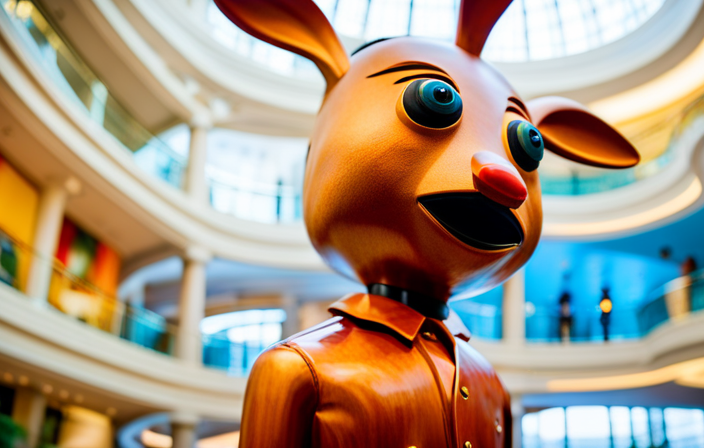 An image capturing the vibrant Carnival Horizon Atrium adorned with awe-inspiring artwork by talented St