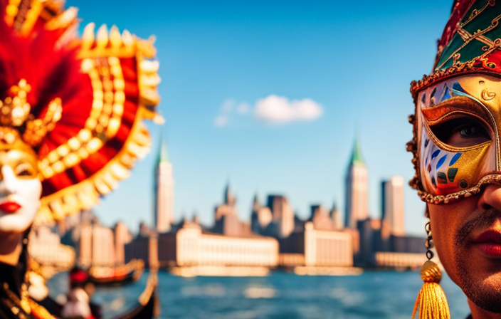 An image capturing the vibrant essence of Carnival Venezia in New York