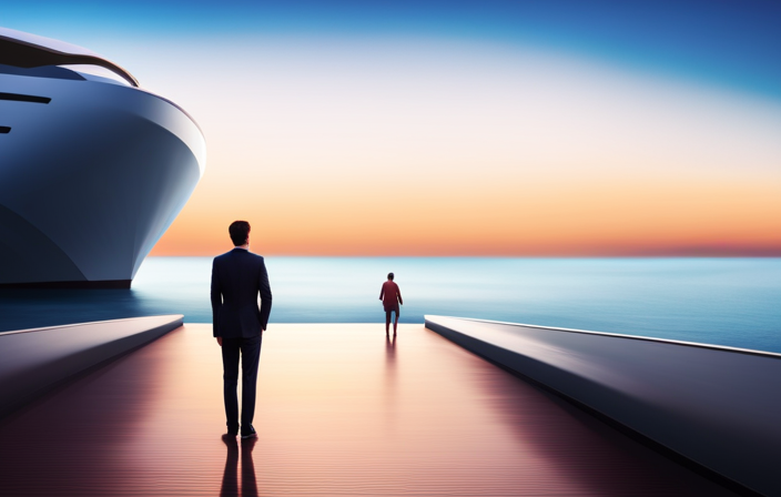 An image that showcases the struggle of decision-making in the face of enticing cruise deals