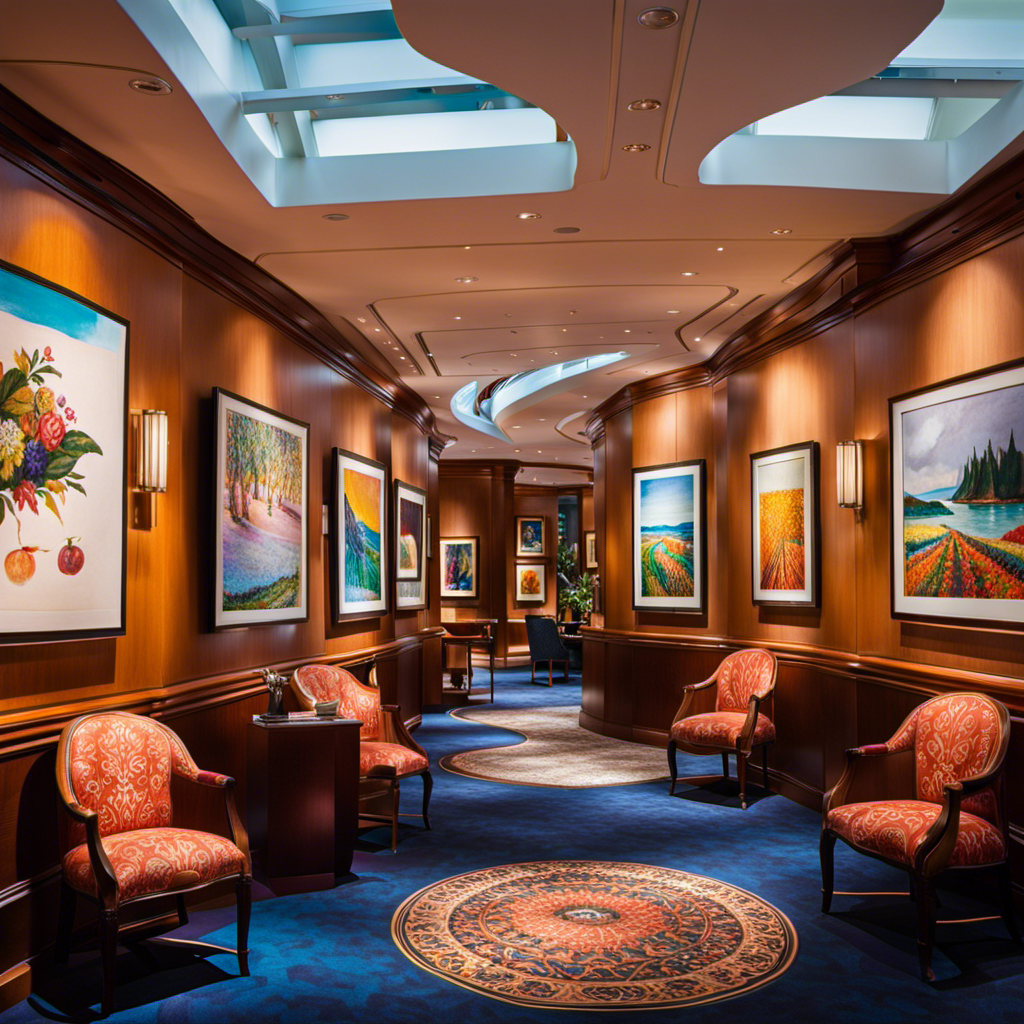 An image showcasing Holland America's onboard gallery spaces on World Art Day
