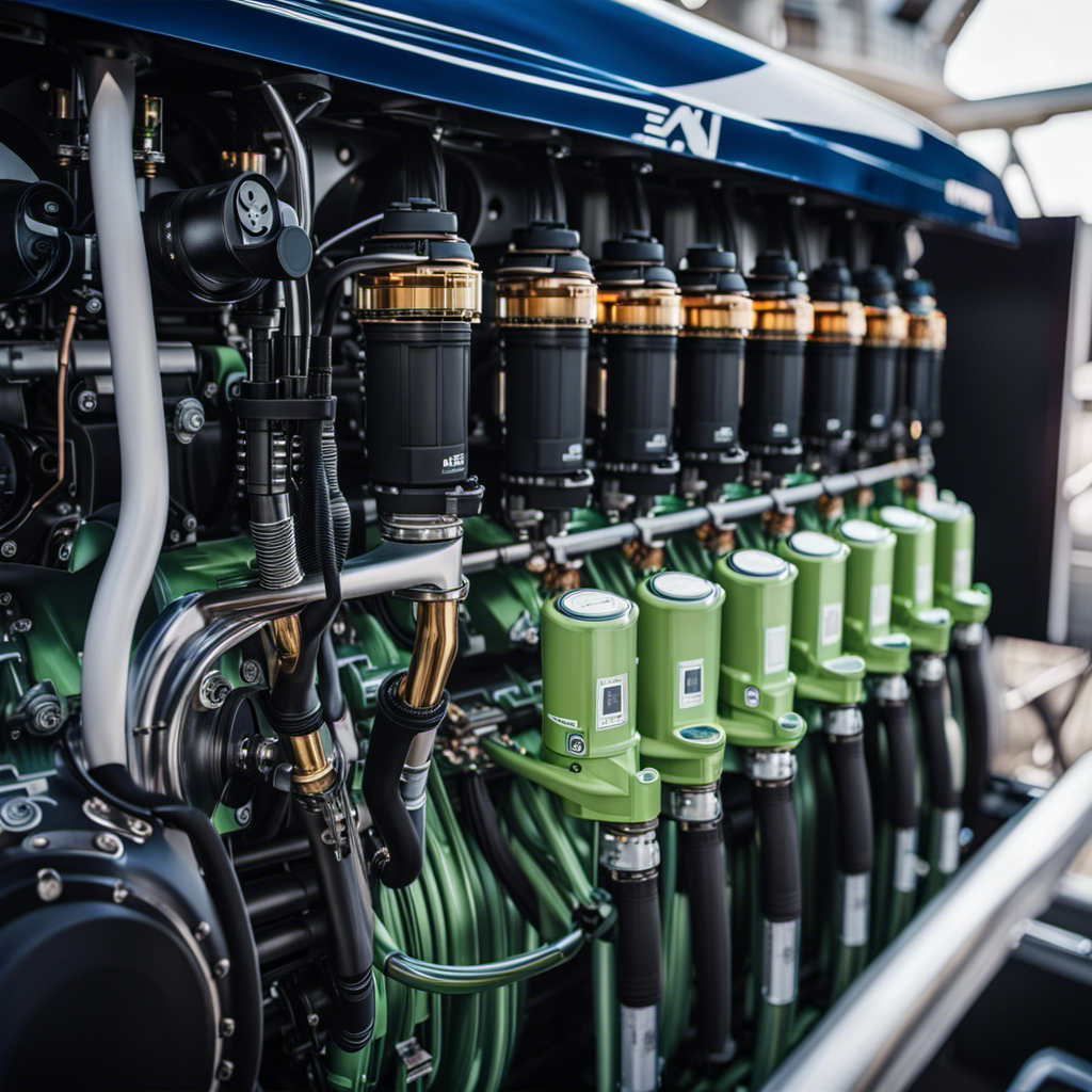 An image showcasing Celebrity Cruise's breakthrough in sustainable innovation: a close-up shot of their revolutionary Flex Fuel Engine, highlighting its sleek design, advanced technology, and eco-friendly features