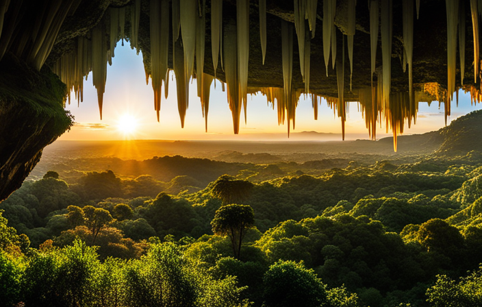 An image showcasing the breathtaking beauty of Harrisons Cave in Barbados