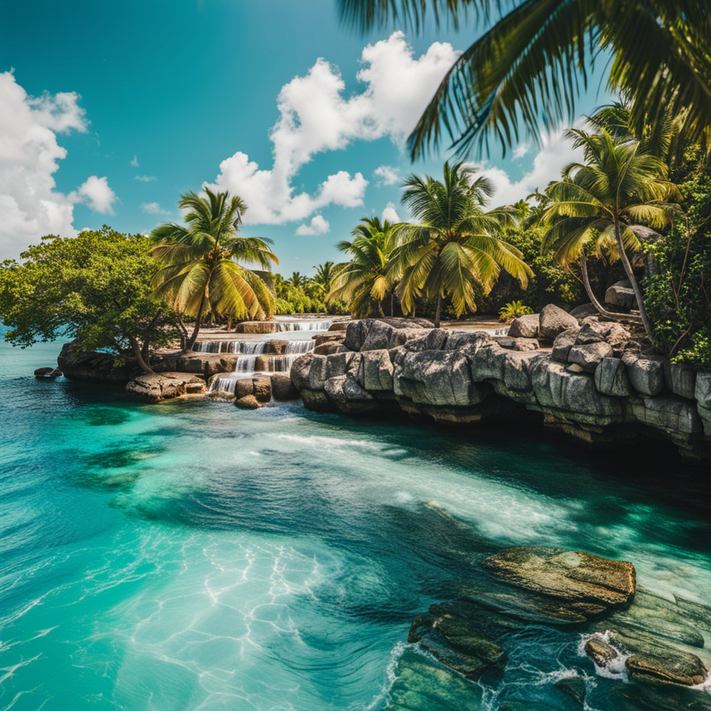 An image showcasing the turquoise waters of Cozumel Island