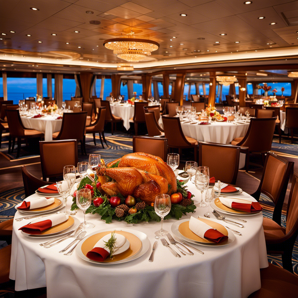 the essence of a bountiful Thanksgiving feast at sea