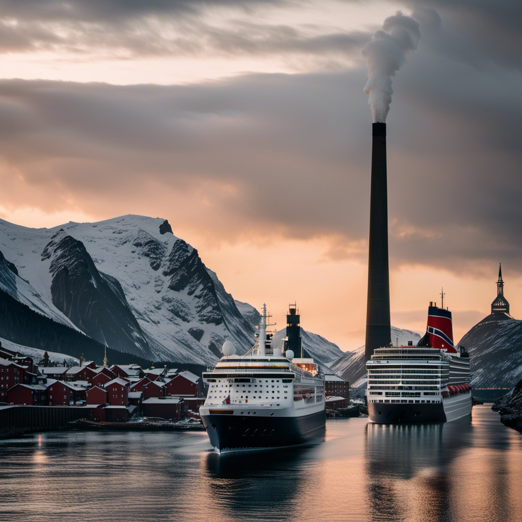 An image showcasing the contrasting elegance of Norwegian's new and old ships