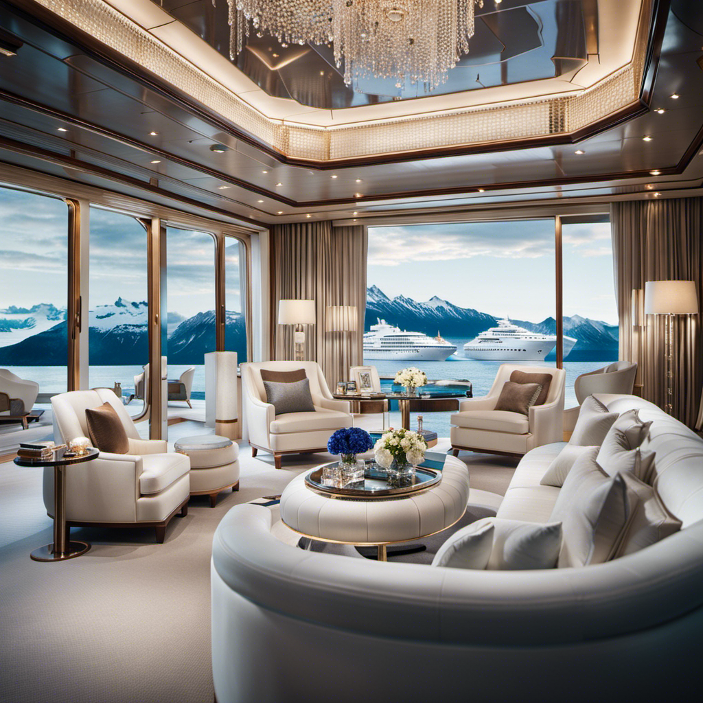 An image showcasing the exquisite craftsmanship of Crystal Endeavor, a luxury polar yacht