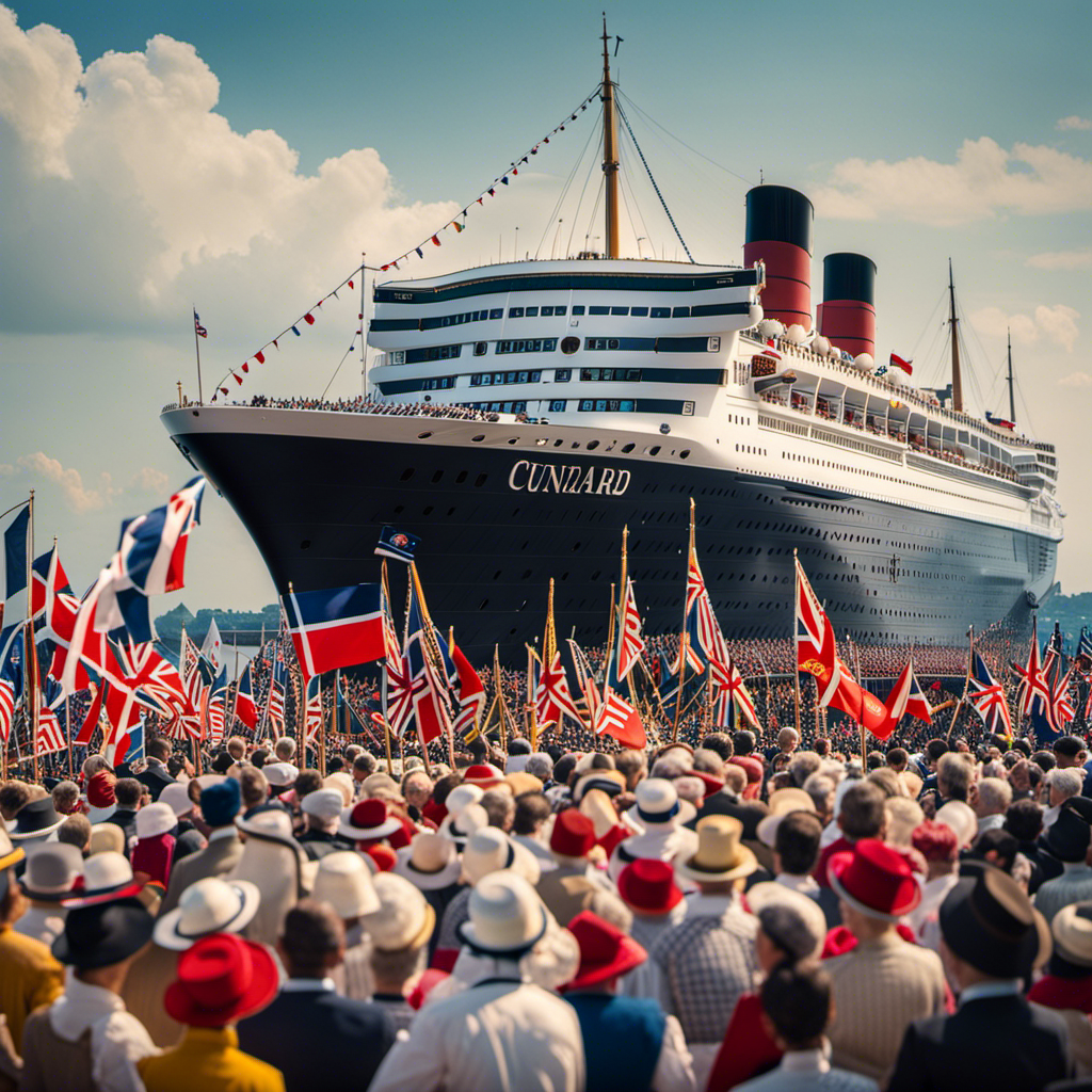 An image showcasing the grandeur of Cunard's historical role in coronation festivities