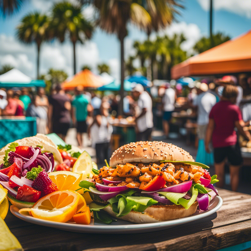An image capturing the vibrant essence of Port Tampa Bay's hidden gems and delectable lunch options