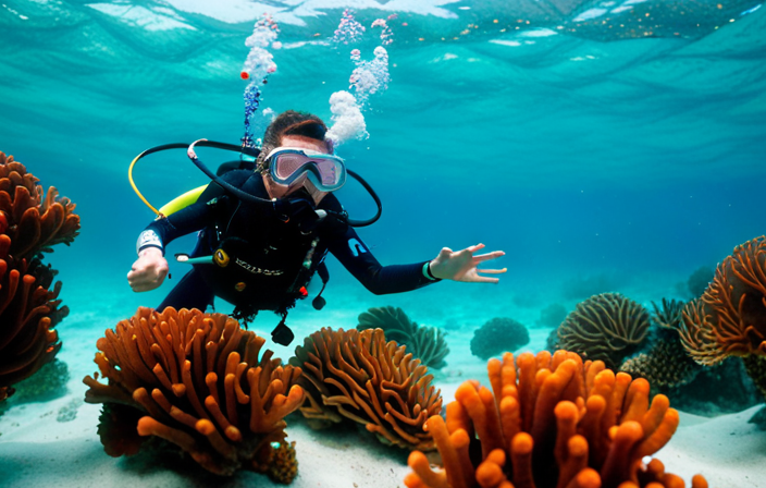 An image capturing the exhilarating underwater world of Sint Maarten's Sea Trek adventure