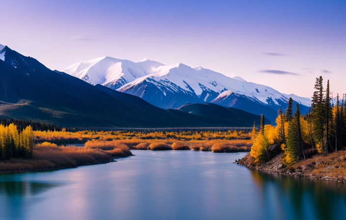 An image capturing the grandeur of Denali National Park, with Holland America Line's cruise ship sailing through pristine waters, surrounded by towering snow-capped peaks and vibrant wildlife, showcasing an unforgettable Alaska experience