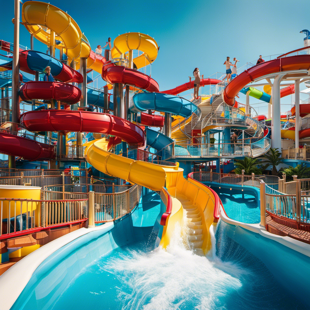 An image showcasing the thrilling transformation of Carnival Glory's Aqua Park