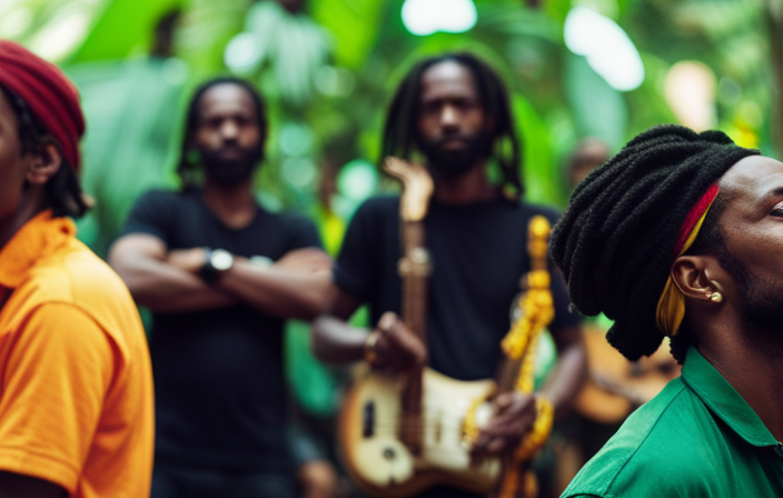 An image capturing the vibrant essence of Rastafari culture at an Indigenous Village