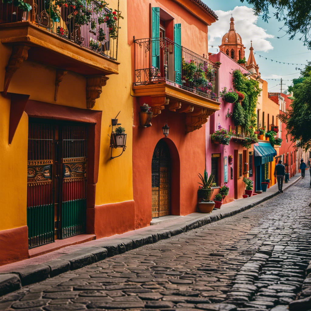 the essence of San Miguel de Allende's vibrant art scene and soulful atmosphere in a single image