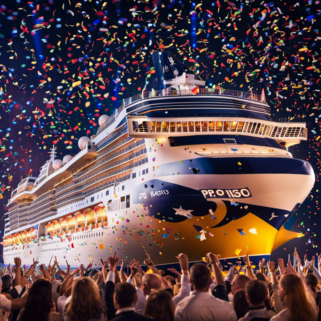 An image capturing the vibrant essence of P&O Cruises' milestone celebration