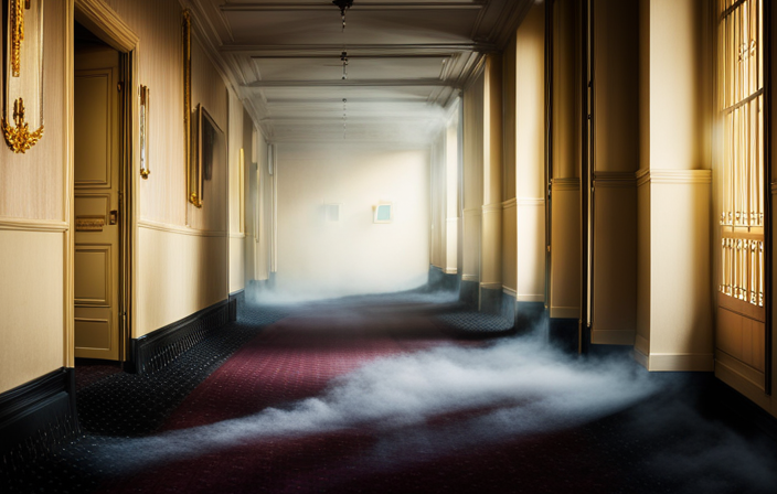 the eerie ambiance of a haunted hotel at sea