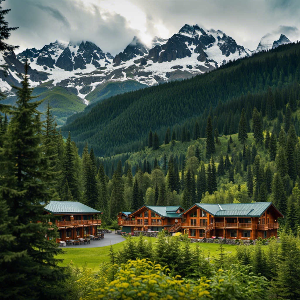 An image showcasing the newly enhanced McKinley Chalet Resort by Holland America Line, with a focus on the Base Camp