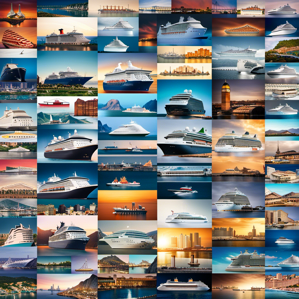 An image featuring a stunning collage of cruise ship logos, showcasing the diverse array of cruise lines worldwide