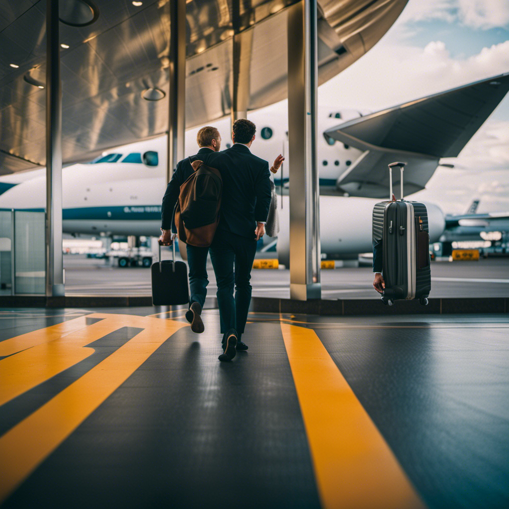 An image showcasing a traveler stepping off a plane at Rome Airport, followed by a series of transportation symbols (train, shuttle bus, taxi) leading to the picturesque Civitavecchia Cruise Port