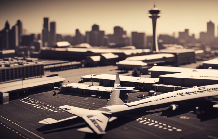 An image showcasing a clear aerial view of Seattle Airport