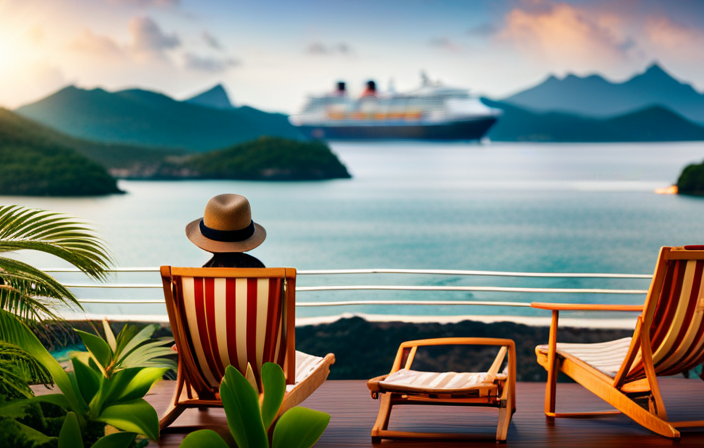 An image showcasing a family sitting on deck chairs, surrounded by vibrant tropical plants