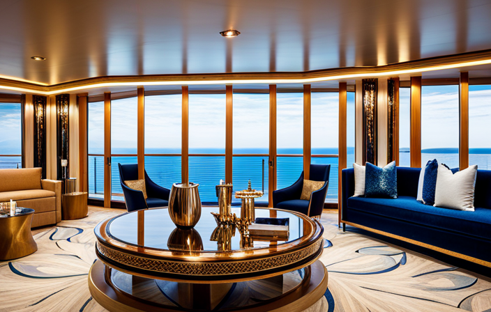 An image showcasing the opulent suites aboard the Seven Seas Explorer