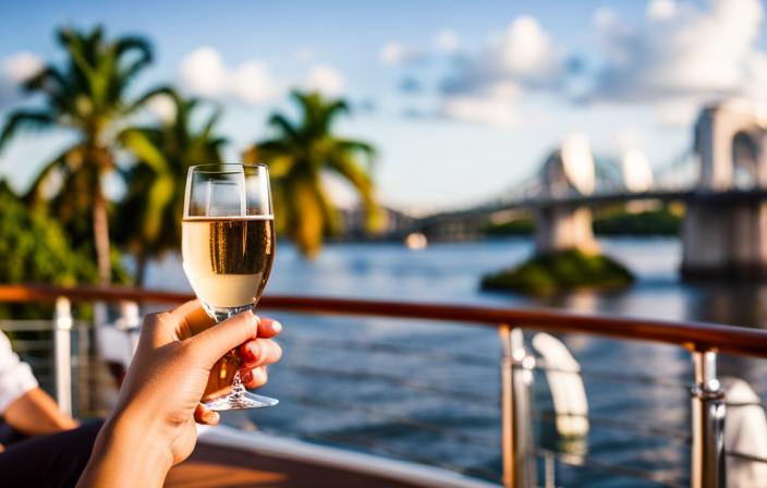 An image showcasing the opulent AmaLea river cruise experience: a sunlit, spacious deck adorned with plush loungers, where guests indulge in panoramic views of the serene river, sipping champagne and enjoying world-class amenities