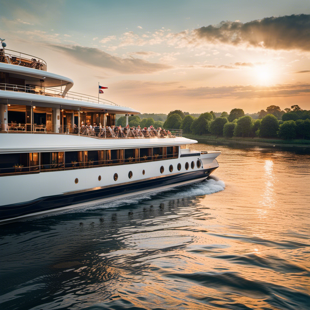 An exquisite image showcasing the opulence of luxury river cruise lines