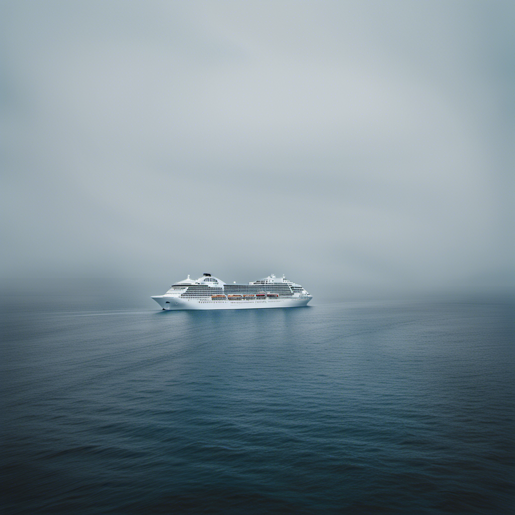 An image that captures the essence of change and uncertainty in the cruise industry, depicting a majestic Norwegian Cruise Line ship sailing towards an unknown horizon, shrouded in a mist of suspense and intrigue