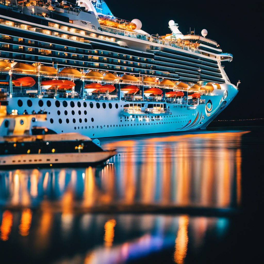 An image showcasing the grandeur of Norwegian Cruise Line's ship, with vibrant colors reflecting joy and excitement