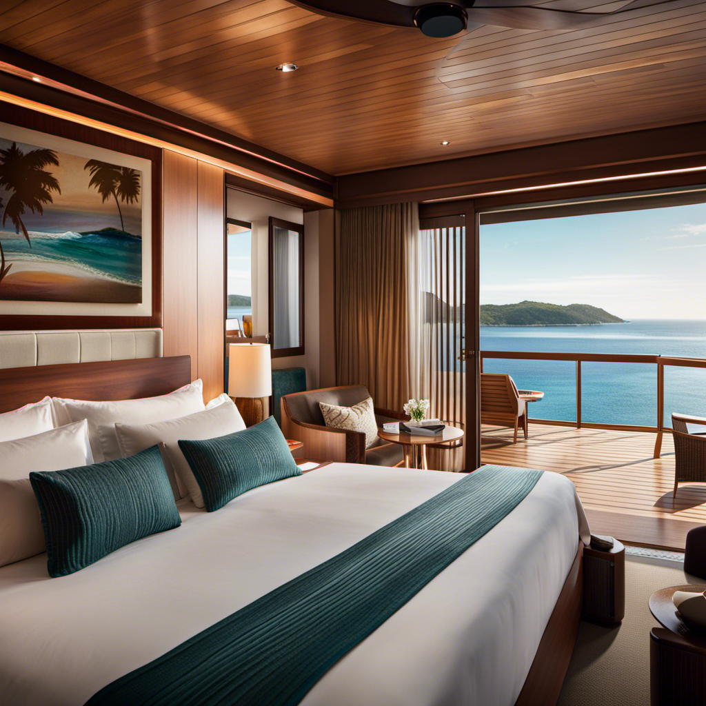 An image showcasing Oceania's Solo Cabins, where tranquility meets luxury