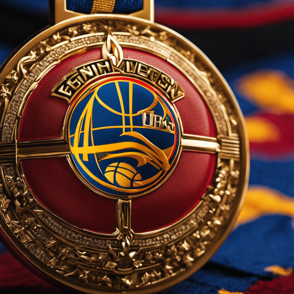 An image showcasing a dazzling medallion adorned with intricately designed NBA and WNBA team logos, reflecting the passion and pride of basketball fans